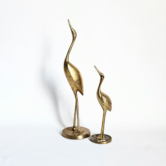 sculpture Héron en laiton