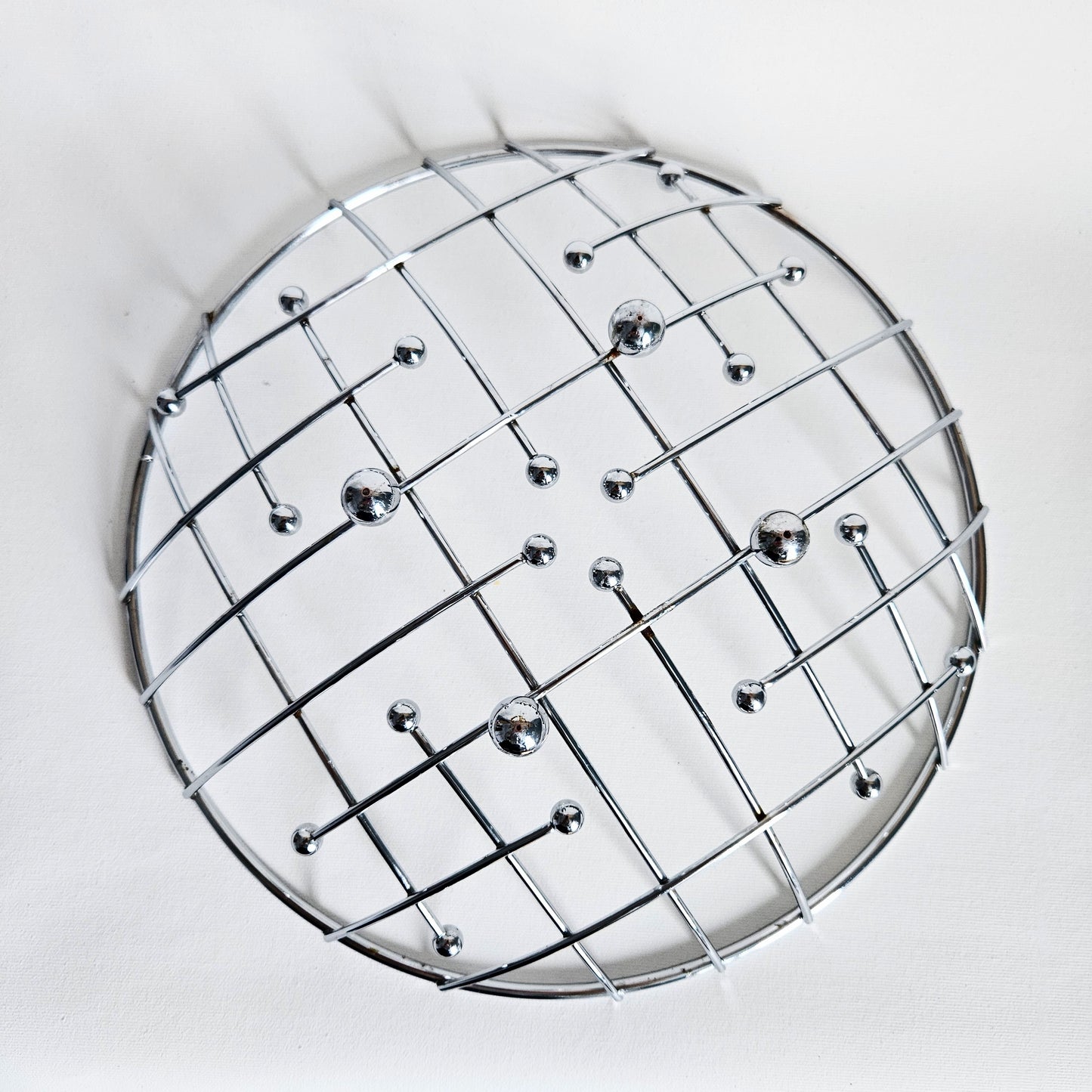 panier à fruits vintage Atomic chromé