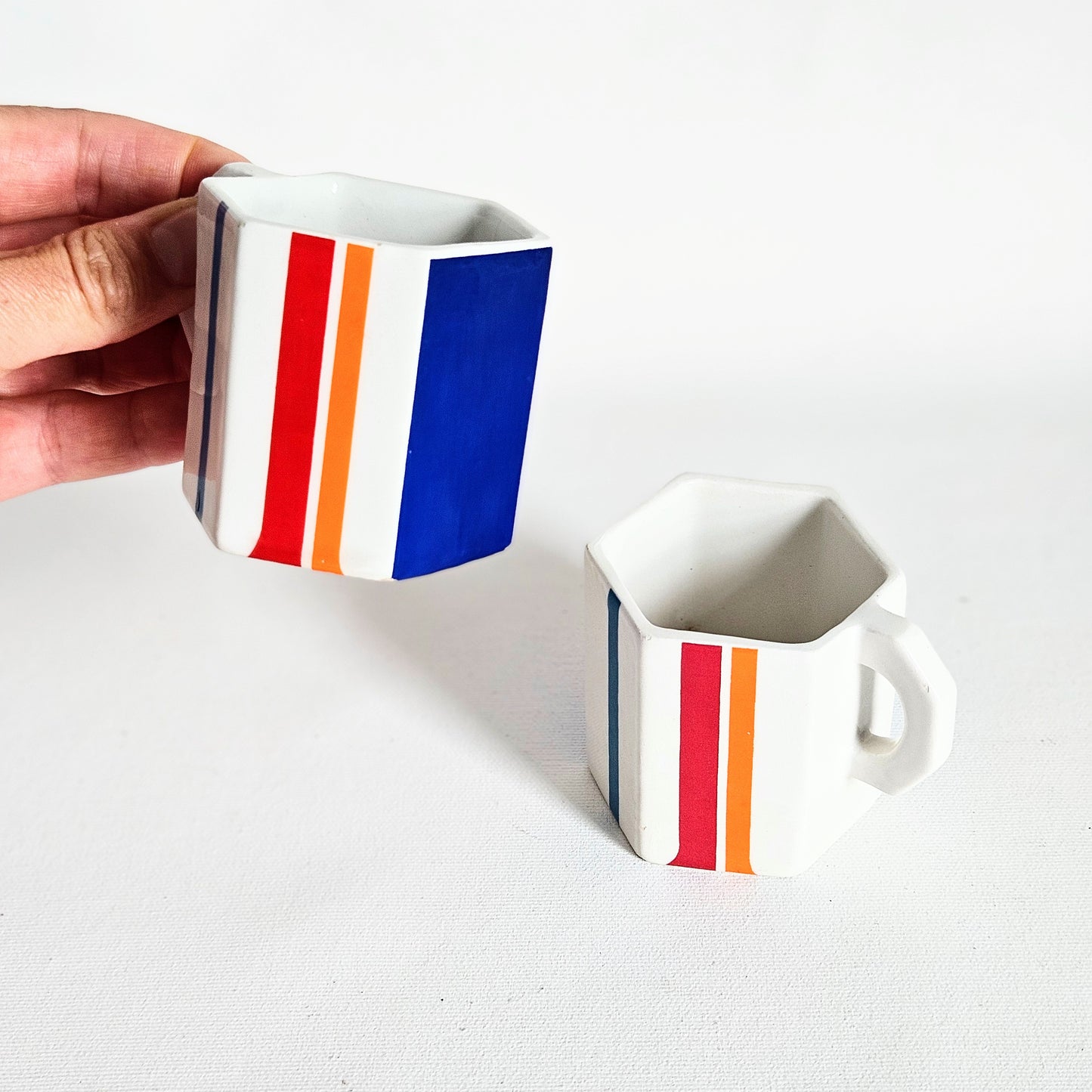 tasses à espresso Peter Chinni, Arte Ceramica Romana x2