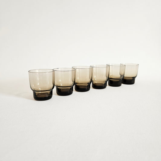 verres à shot fumés x6