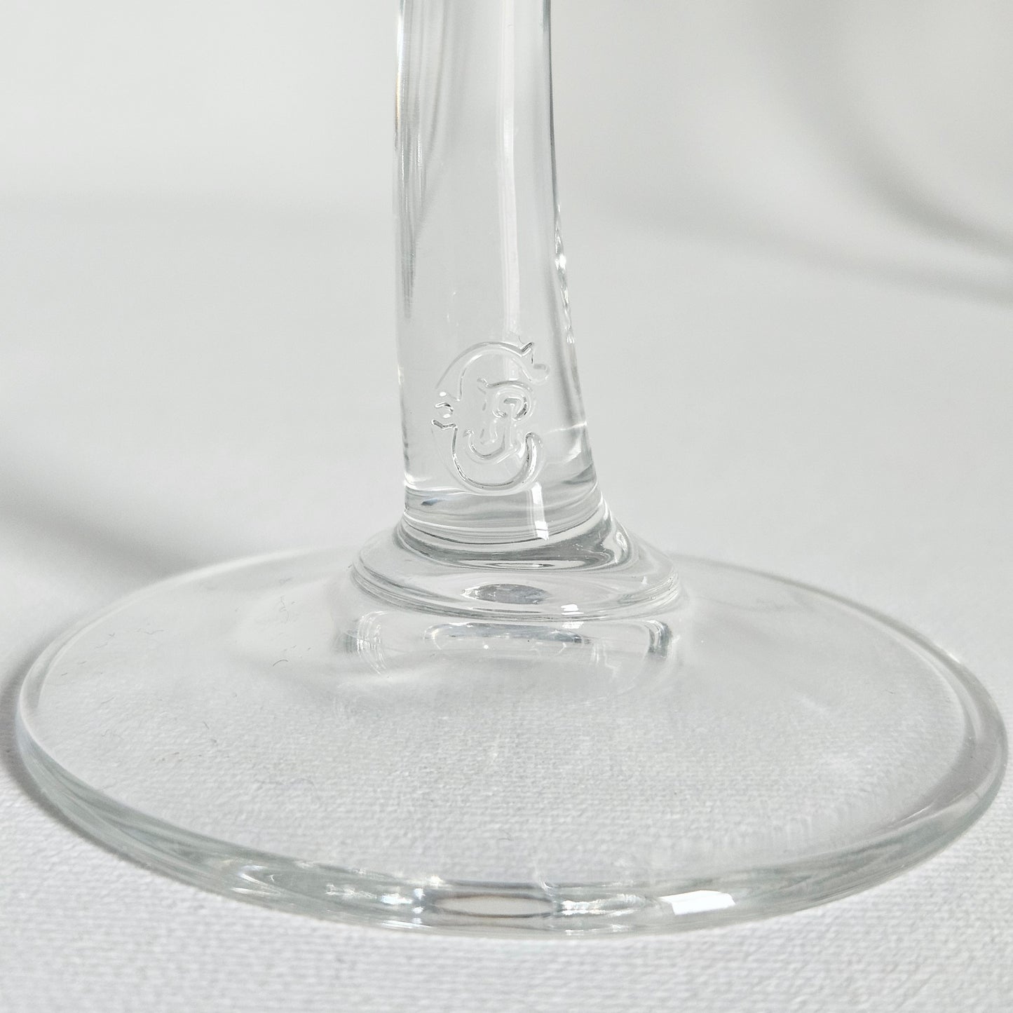 verres à pied courbé 1990s, J.P Chenet x5