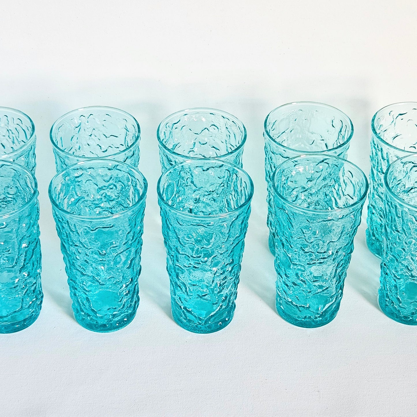 verres texturés Lido, Anchor Hocking x2