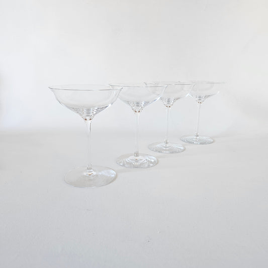 coupes à bulles/cocktail en cristal, Waterford x4