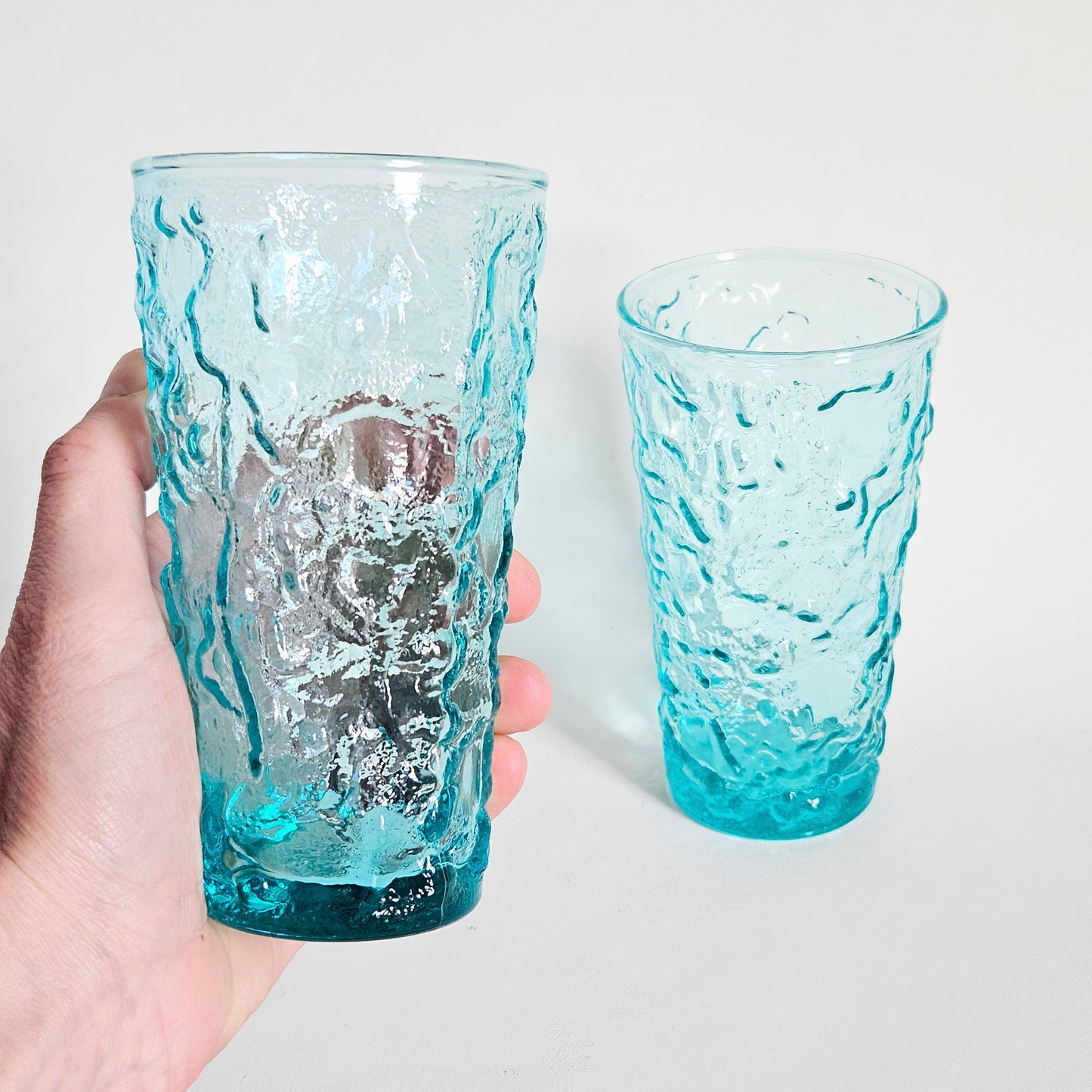verres texturés Lido, Anchor Hocking x2