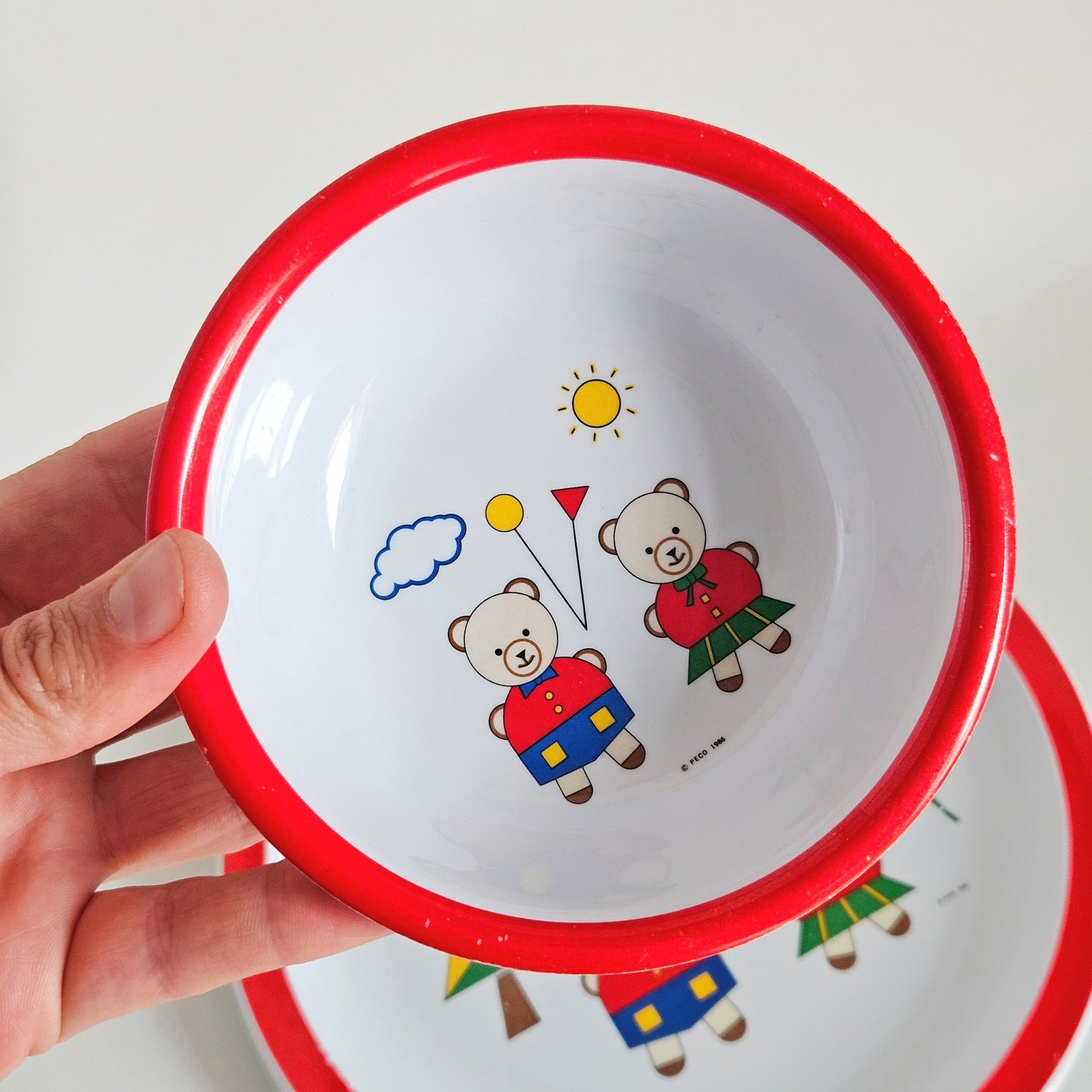 ensemble bol+assiette Enfant, Peco 1986