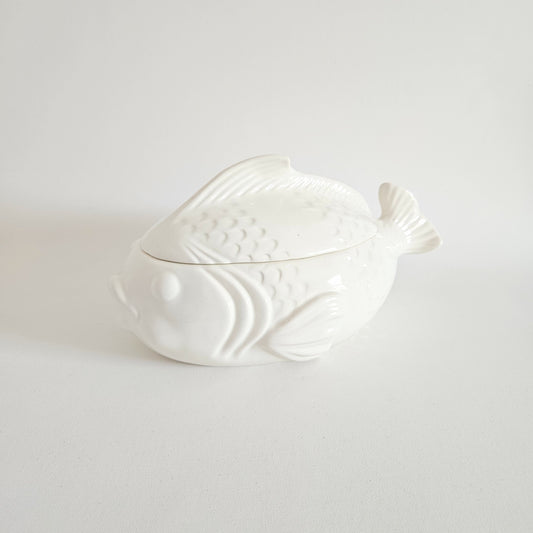 boîte Poisson vintage en céramique