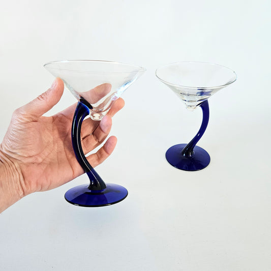 coupes à cocktail vintage x2
