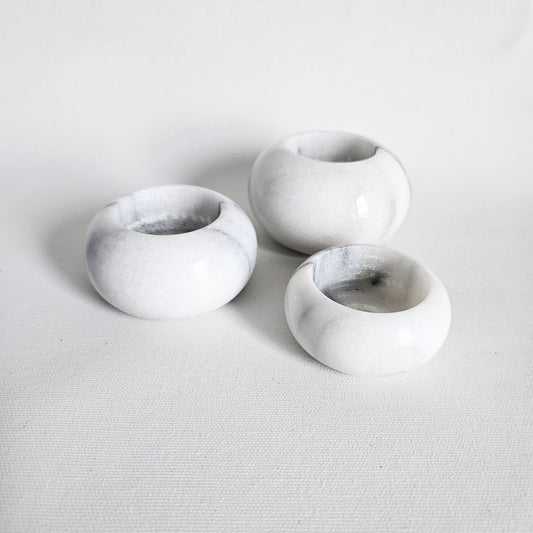 bougeoirs en marbre x3