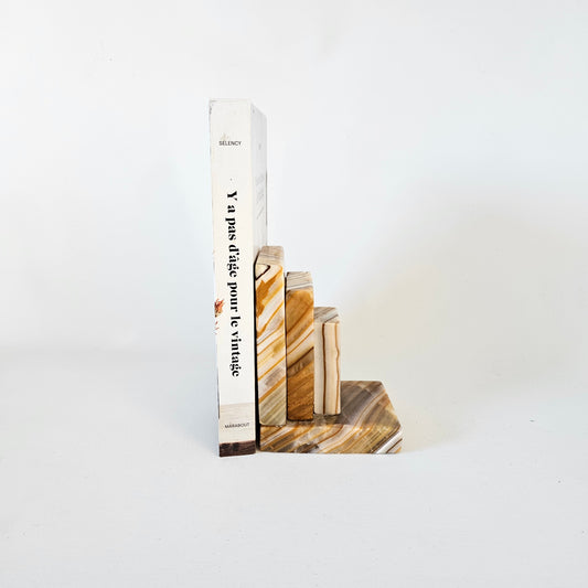 appuie-livres en onyx