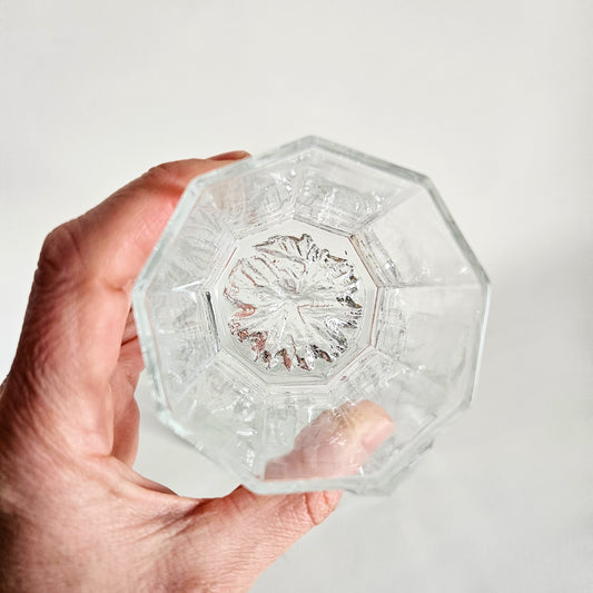 verres octogonaux texturés x5