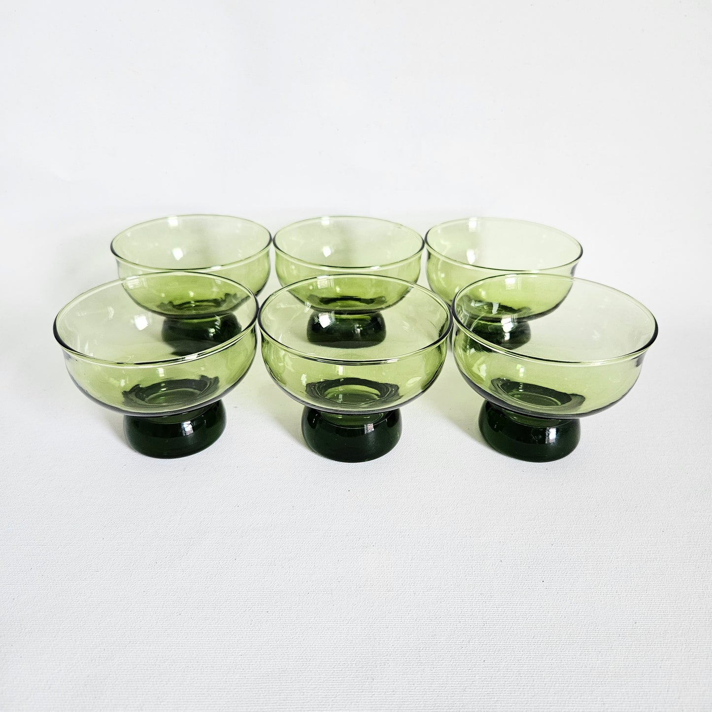 coupes à dessert vintage Anchor Hocking, USA x6