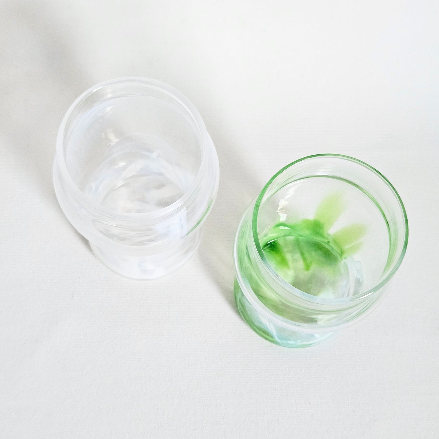 verres en verre soufflé