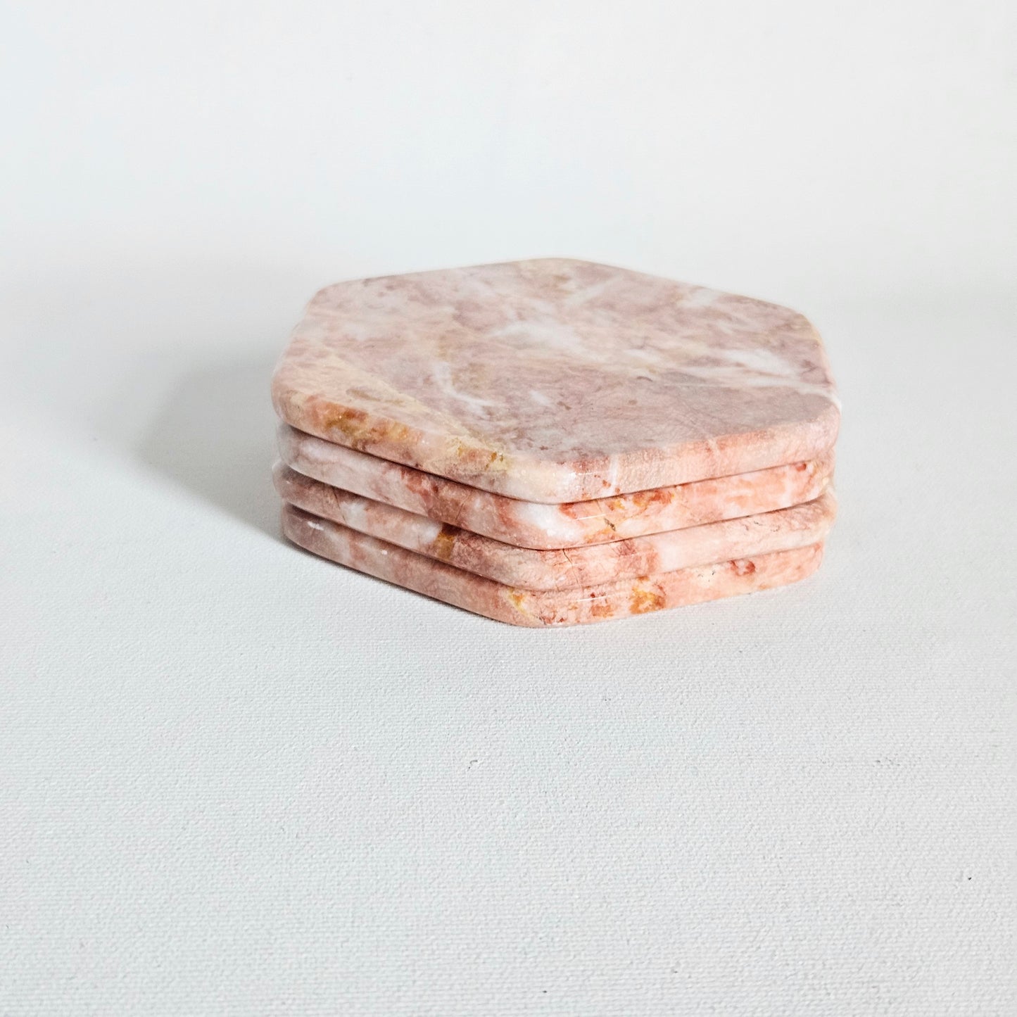 sous-verres en marbre rose x4