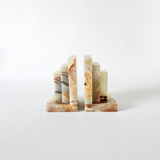 appuie-livres en onyx x2