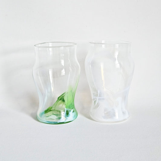 verres en verre soufflé