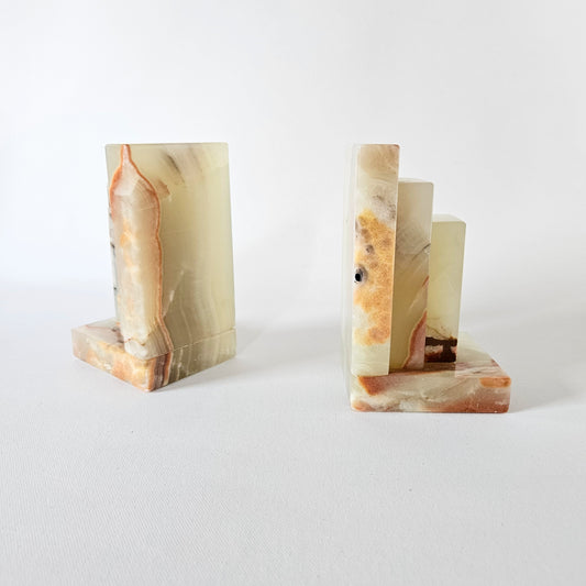 appuie-livres en onyx x2