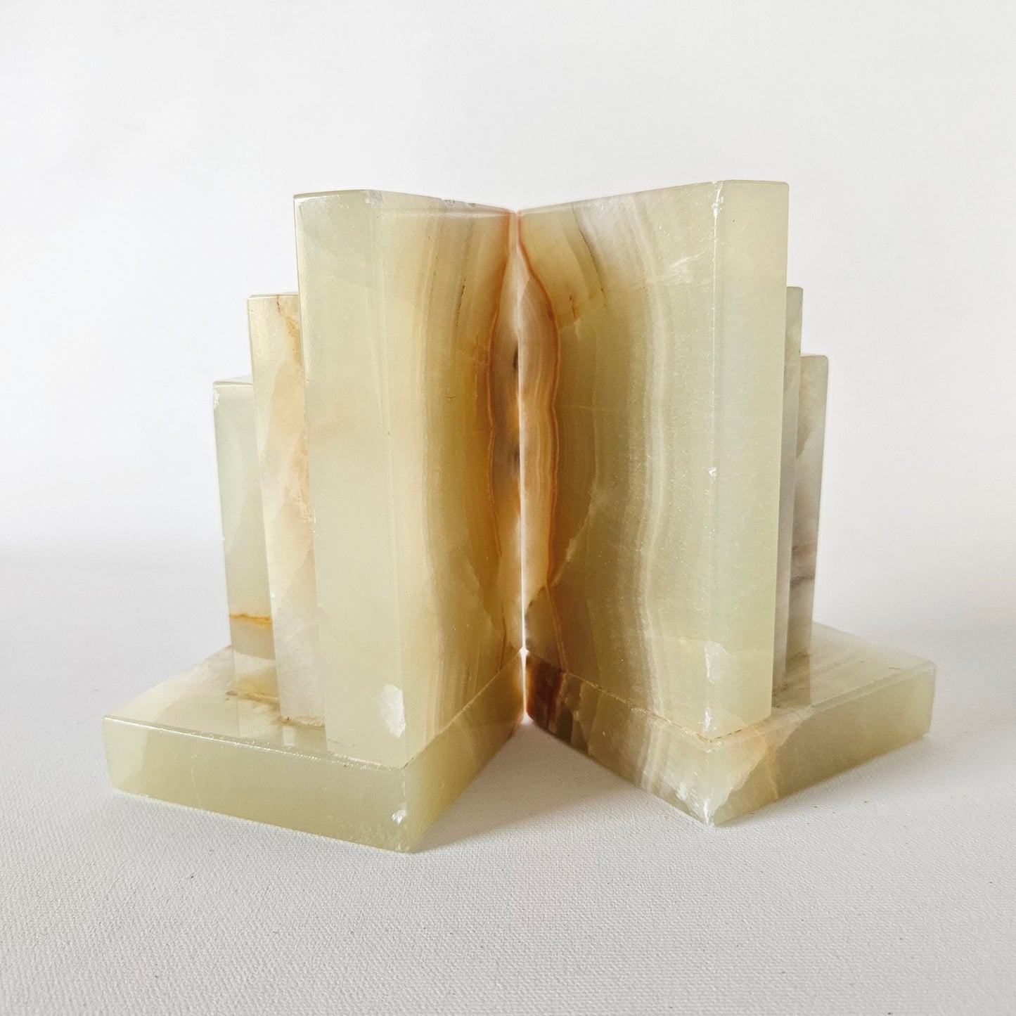 appuie-livres en onyx x2