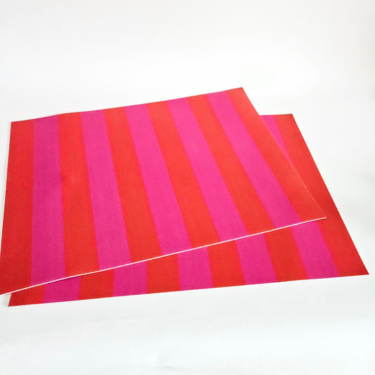 napperons rayés en vinyle x2