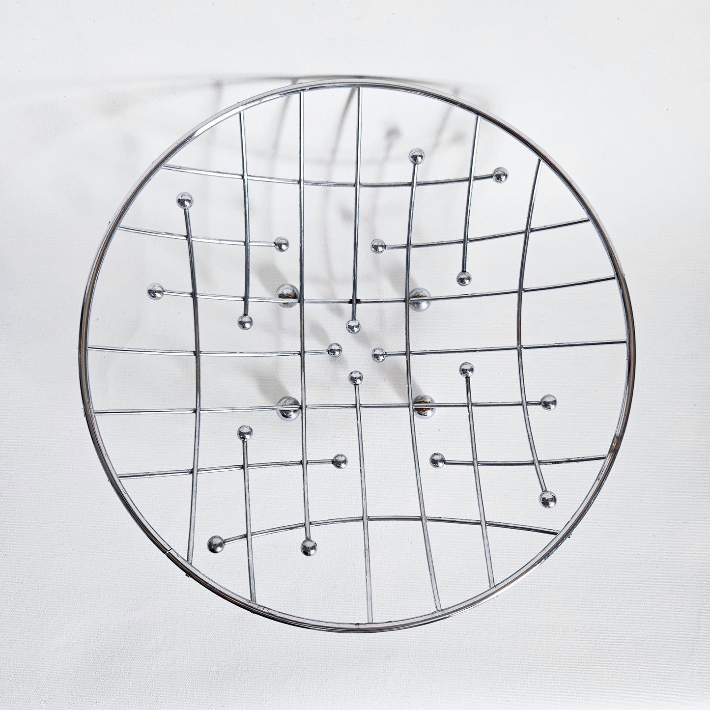 panier à fruits vintage Atomic chromé