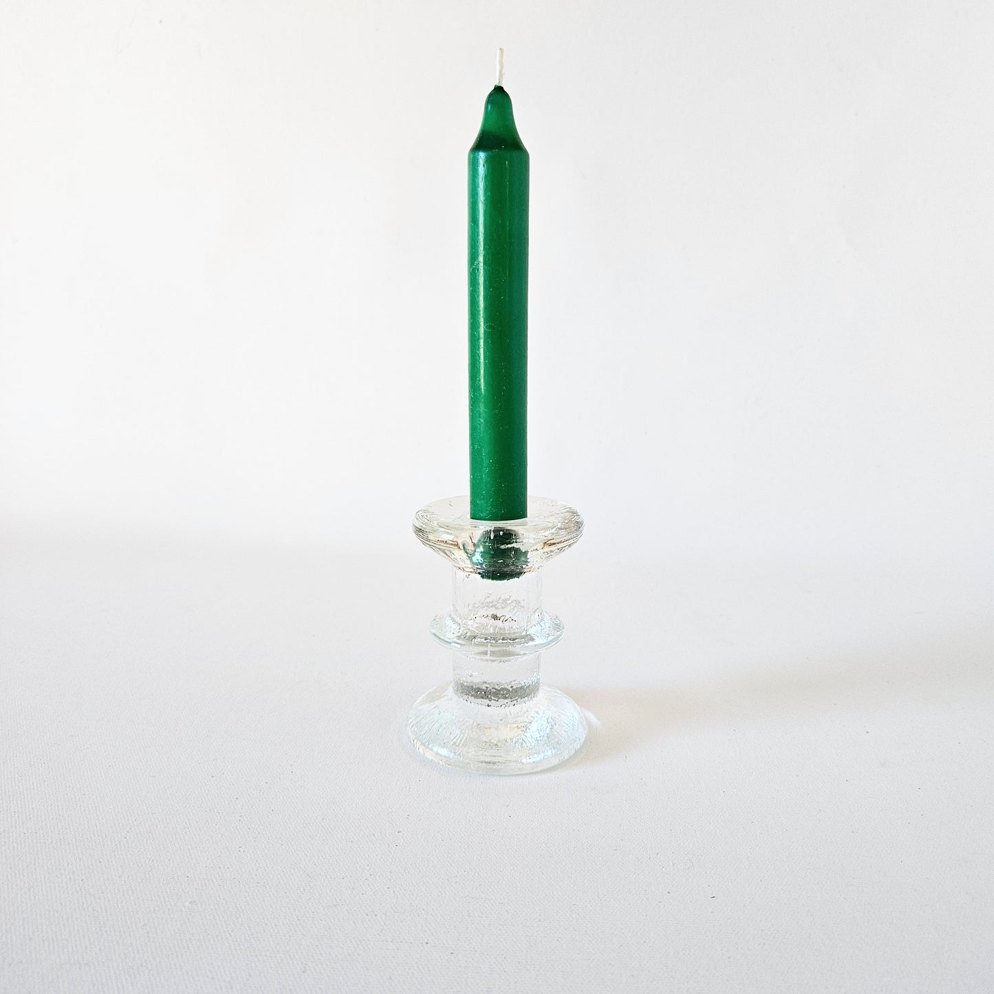 bougeoir en verre texturé