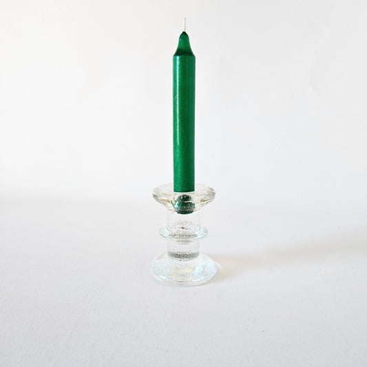 bougeoir en verre texturé