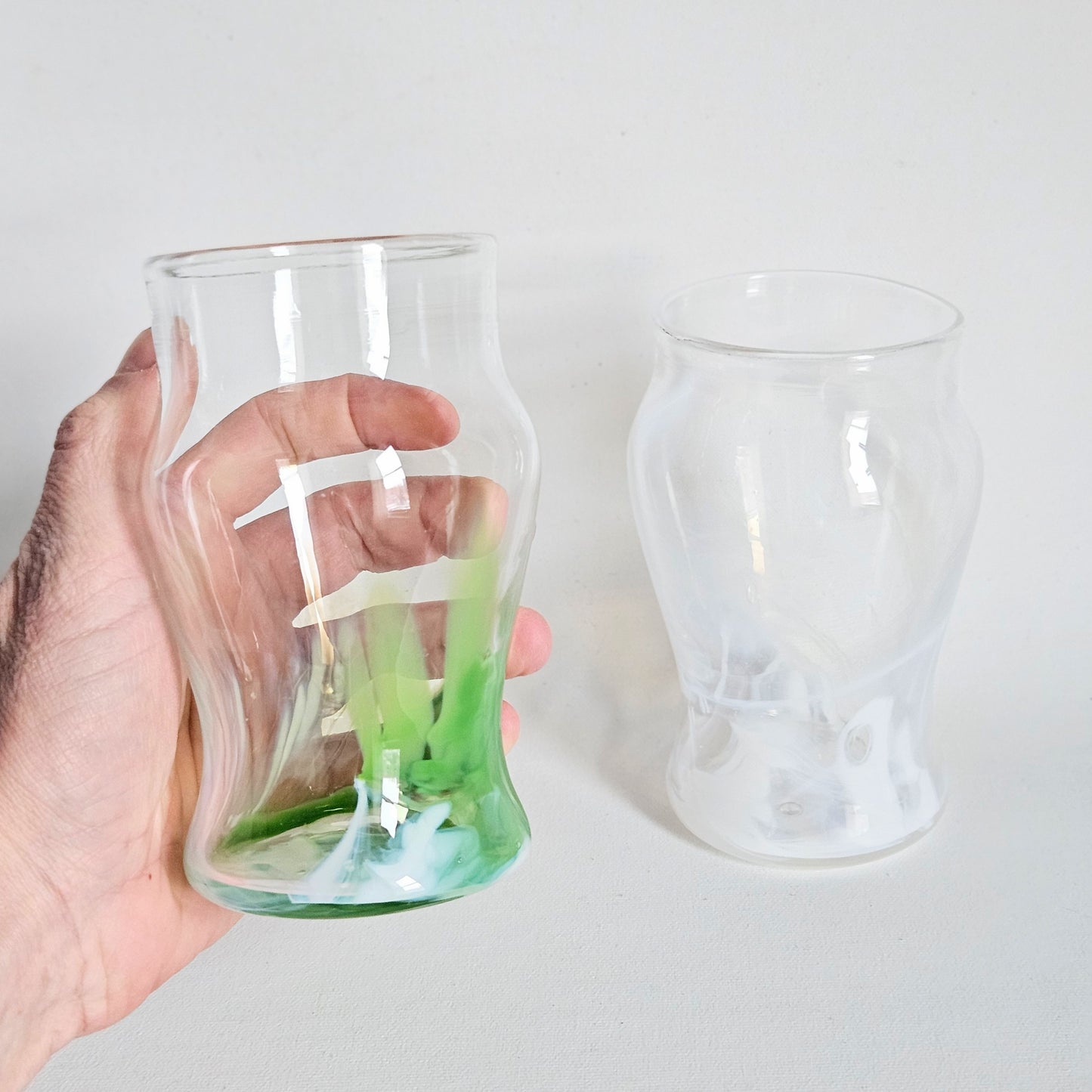 verres en verre soufflé