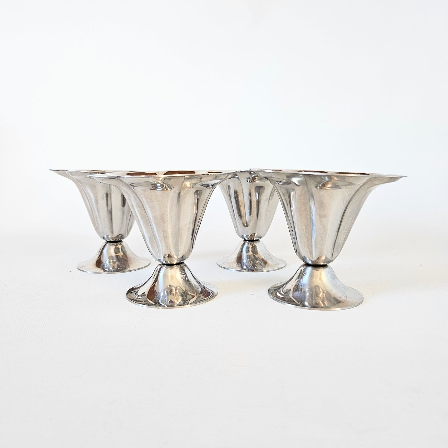coupes à dessert en inox x4