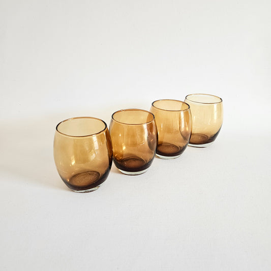 verres ambrés x4