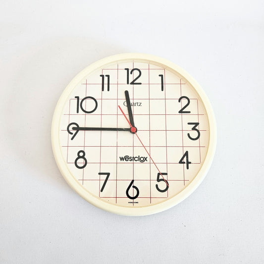 horloge vintage quadrillée