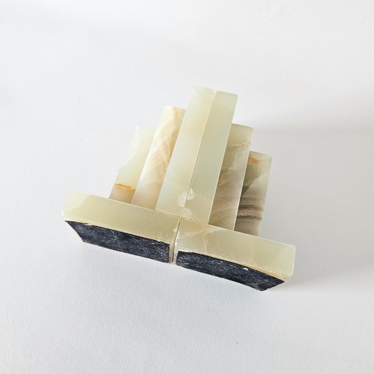 appuie-livres en onyx x2