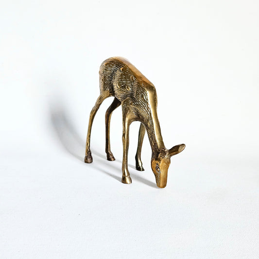 sculpture Biche en laiton