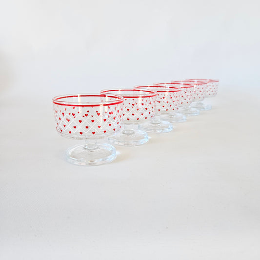 coupes à dessert Coeurs x6