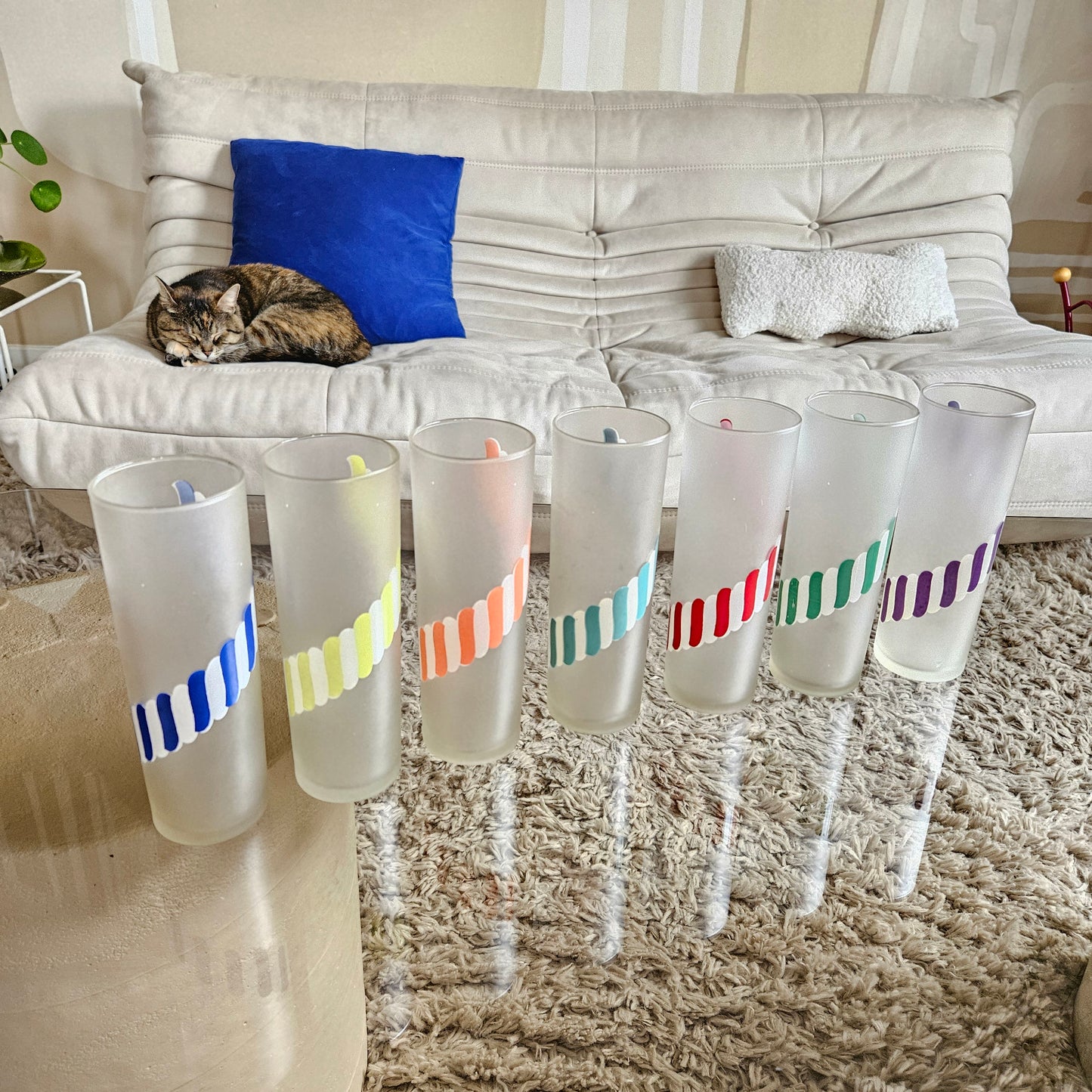 verres high ball Candy Stripe, Libbey x7