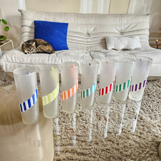 verres high ball Candy Stripe, Libbey x7