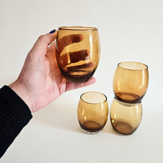 verres ambrés x4