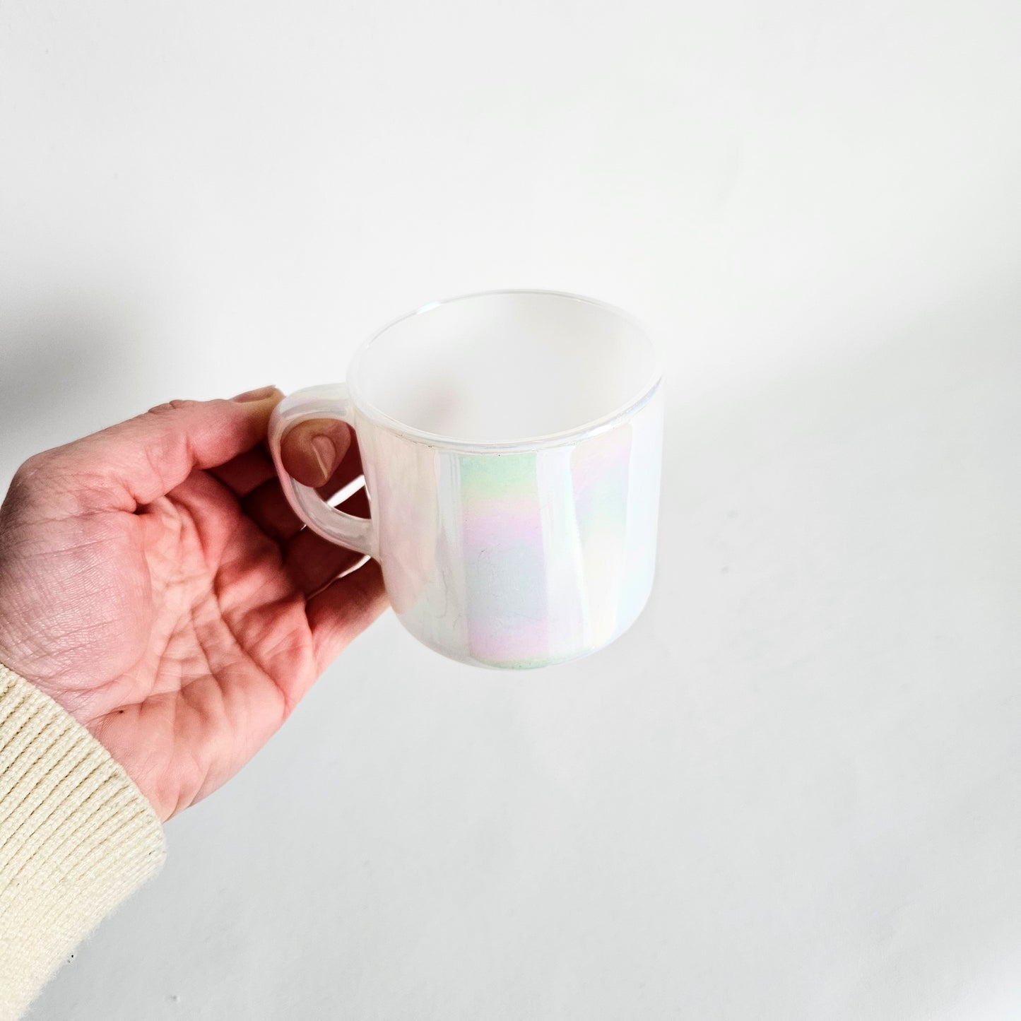 tasse iridescente vintage Federal Glass, USA