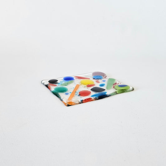 coupelle en verre multicolore