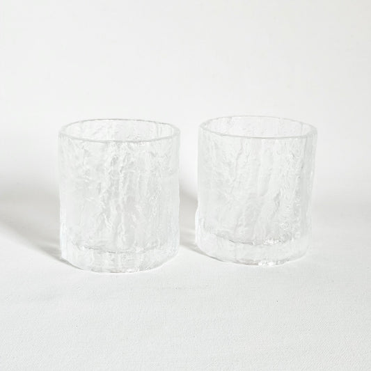 verres à whisky texturés x2