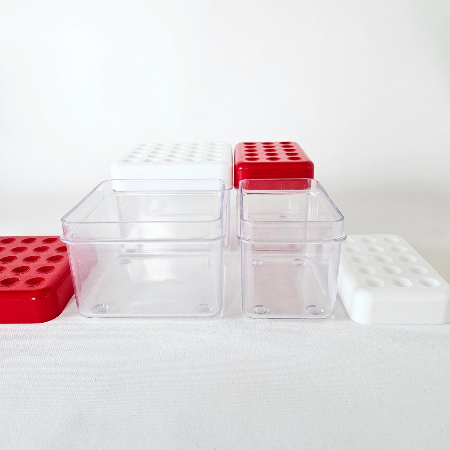 contenants-boîtes en plastique vintage x2