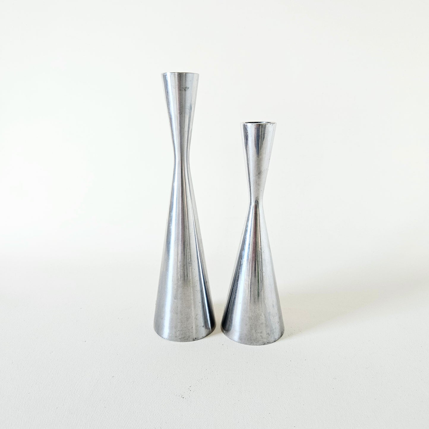 bougeoirs chromés vintage, Ikea x2