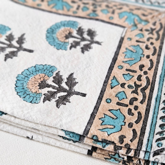 serviettes de table imprimées x4