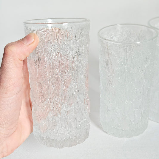verres high ball texturés MCM, Goebel Charlottenhutte x5