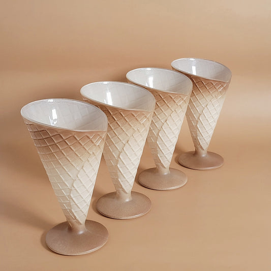 coupes à glace vintage Gaufre x2