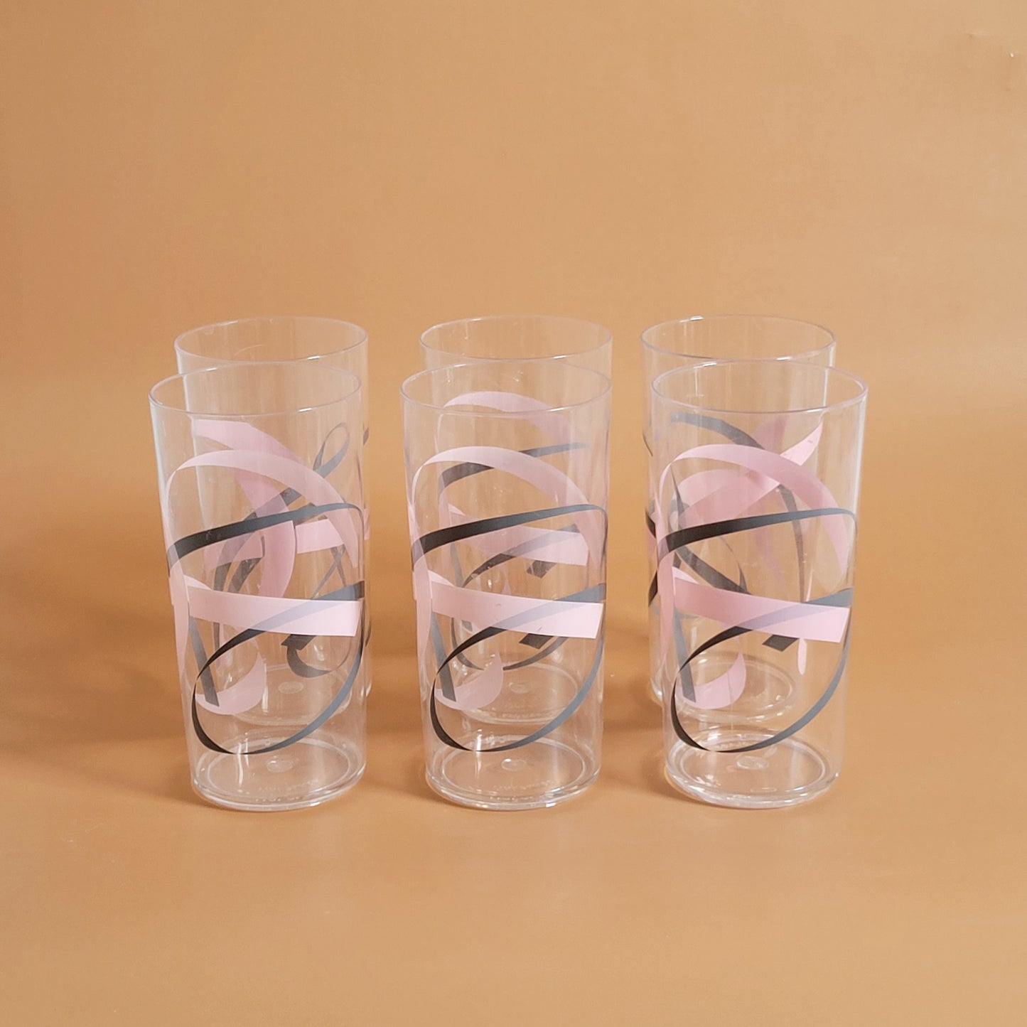 verres en acrylique Rubans x2