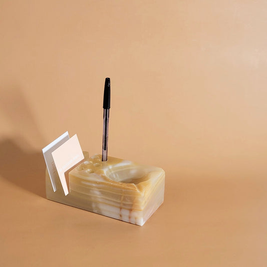 organiseur de bureau en onyx