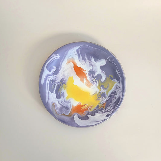 coupelle en verre multicolore