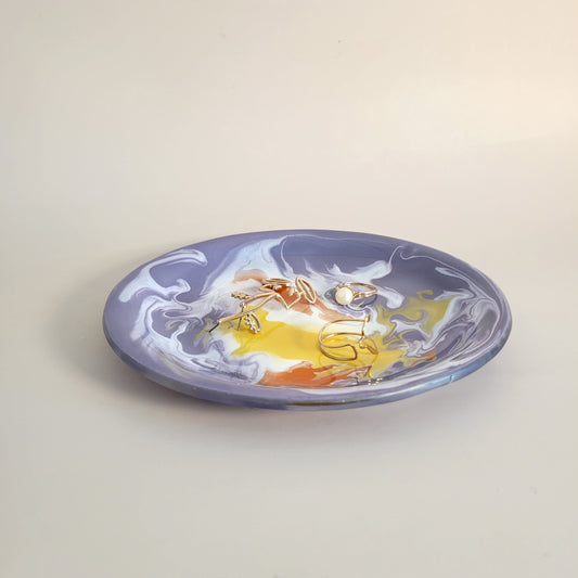 coupelle en verre multicolore