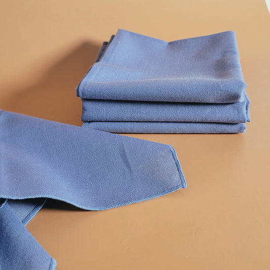 serviettes de table bleu x4