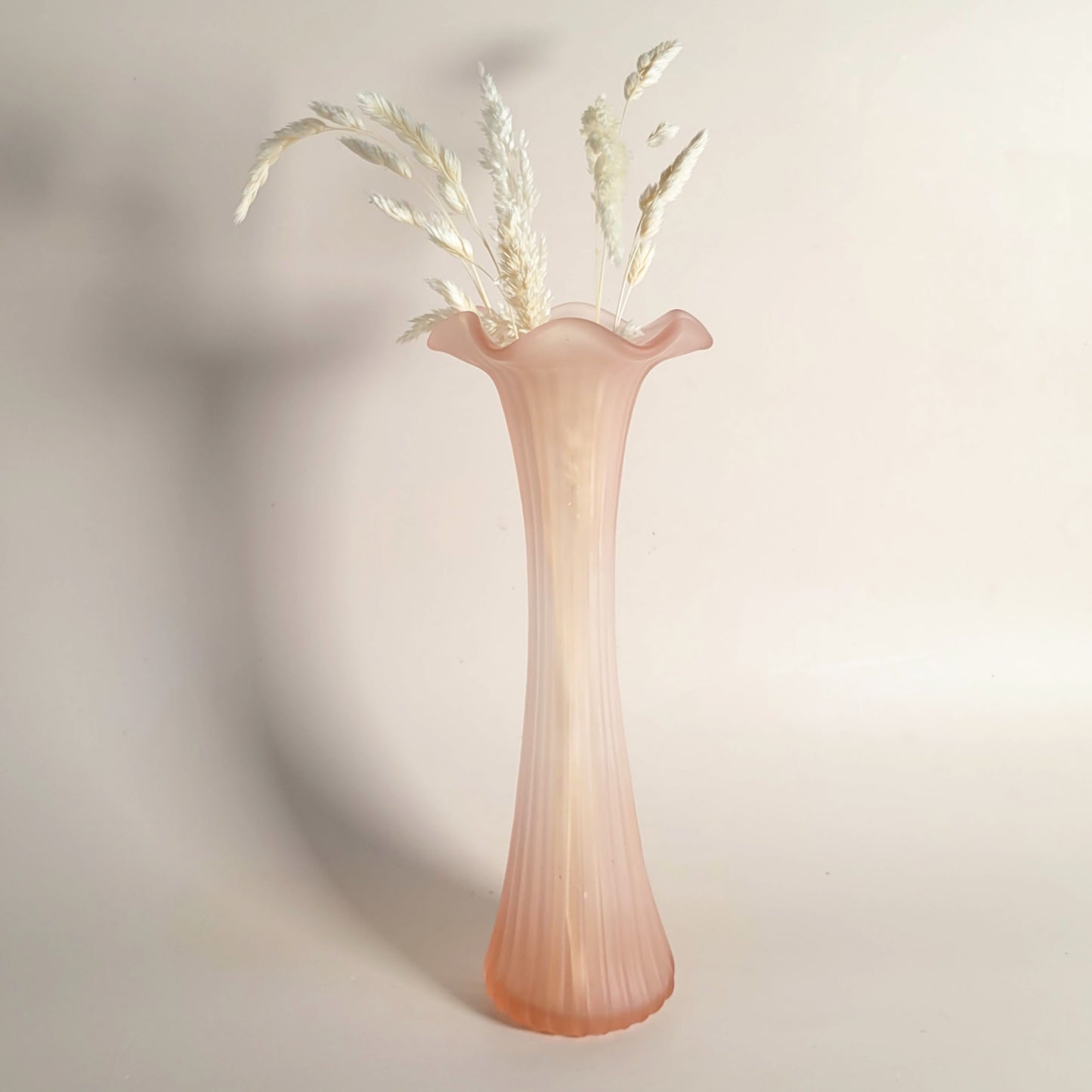 vase soliflore en verre givré