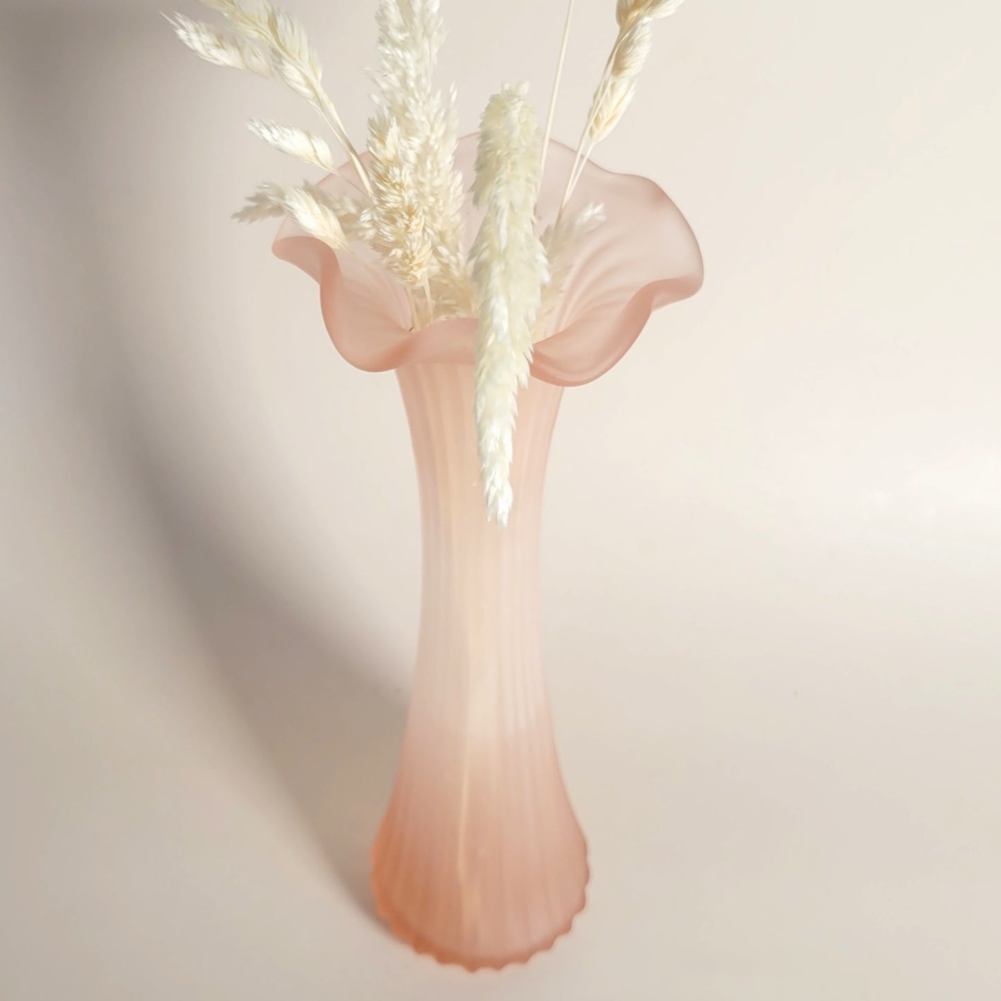 vase soliflore en verre givré